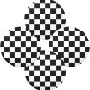 Checkerboard Round Placemats Set of 6 Washable Table Mats Non-Slip Heat Resistant
