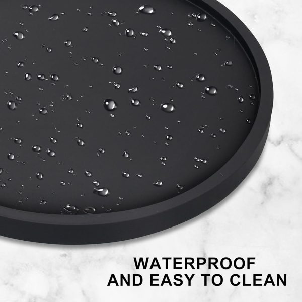 Wooden Lazy Susan Turntable Organizer Cabinet Round Bathroom Vanity Rotating Tray 10"