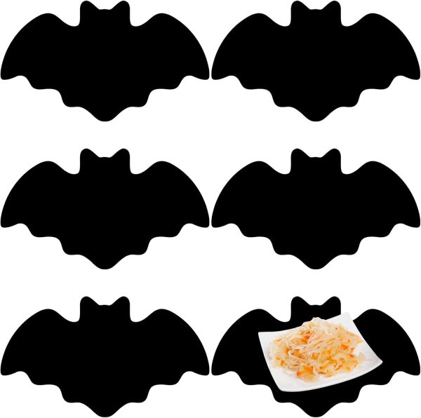 Leather Halloween Bat Placemats Set of 6 Happy Halloween Gothic Place Mats