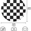 Checkerboard Round Placemats Set of 6 Washable Table Mats Non-Slip Heat Resistant