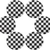 Checkerboard Round Placemats Set of 6 Washable Table Mats Non-Slip Heat Resistant