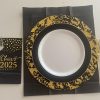 Gold Placemats Set of 24 Gold Doilies Charger Round Metallic Glitter Foil