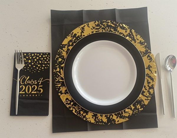 Gold Placemats Set of 24 Gold Doilies Charger Round Metallic Glitter Foil