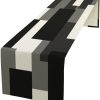 Turquoise Table Runner Black White Grey Modern Abstract Geometric Kitchen Dinner Runner