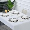 Checkerboard Round Placemats Set of 6 Washable Table Mats Non-Slip Heat Resistant