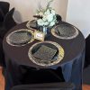 Gold Placemats Set of 24 Gold Doilies Charger Round Metallic Glitter Foil