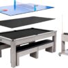 3-in-1 Pool Table with Dining Top & Table Tennis | Billiard Table