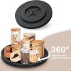 Wooden Lazy Susan Turntable Organizer Cabinet Round Bathroom Vanity Rotating Tray 10"