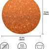Orange Texture Placemats Set of 6 15 Inch Round Place mats Heat