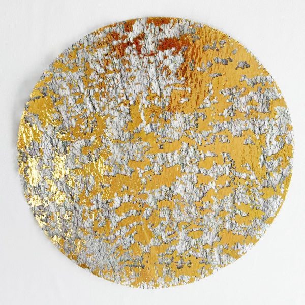 Gold Placemats Set of 24 Gold Doilies Charger Round Metallic Glitter Foil