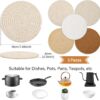 Mats Set for Hot Dishes, 5 Heat Resistant Pot Holders Kitchen Counter,