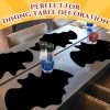 Leather Halloween Bat Placemats Set of 6 Happy Halloween Gothic Place Mats