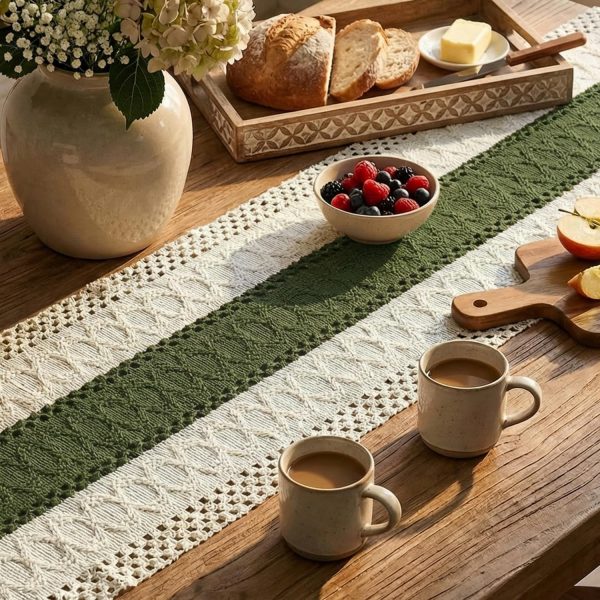 Mode Dark Farmhouse Rustic Table Runner Seasonal Holiday Hollow Kitchen Dining Table