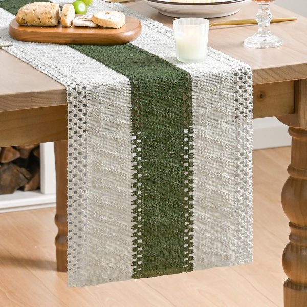Mode Dark Farmhouse Rustic Table Runner Seasonal Holiday Hollow Kitchen Dining Table