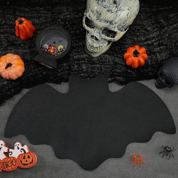 Leather Halloween Bat Placemats Set of 6 Happy Halloween Gothic Place Mats
