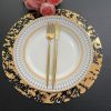 Gold Placemats Set of 24 Gold Doilies Charger Round Metallic Glitter Foil